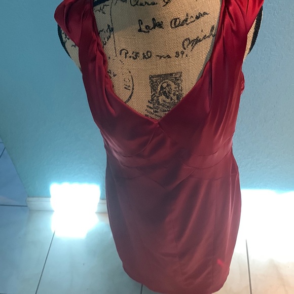 Dress Barn | Dresses | Dress Barn Collection Red Satin Dress | Poshmark